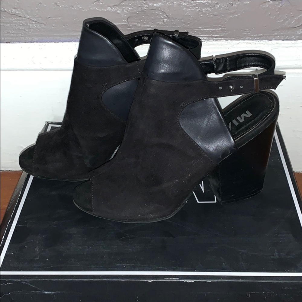 Peep toe booties in size 7.5